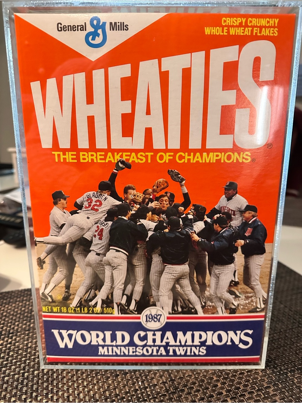 1987 Minnesota Twins World Series Champions Wheaties box